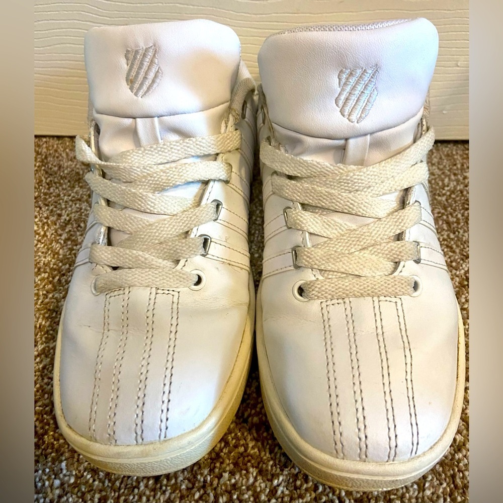 K-Swiss Albury II 2 White /Platinum Womens Classic Sneakers low 6.5